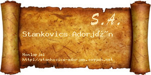 Stankovics Adorján névjegykártya